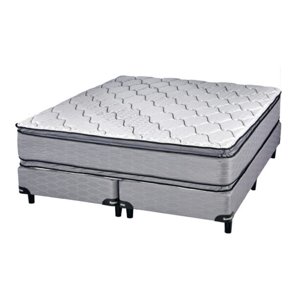 Juego Sommier Suavestar Boreal Bamboo Pillow 200x200 Resorte - Imagen 3