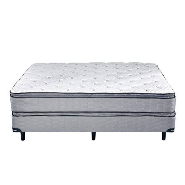 Juego Sommier Suavestar Boreal Bamboo Pillow 200x200 Resorte - Imagen 2