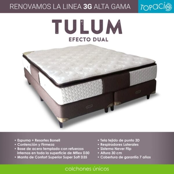 Colchon Topacio Tulum king 200X200 Resortes Inyectados - Image 2