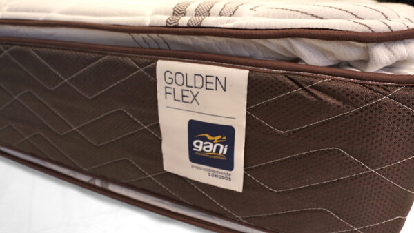 COLCHON+SOMMIER  ESPUMA GOLDEN FLEX DOBLE PILLOW 2 PLAZAS 1/2 140X190 - Imagen 3