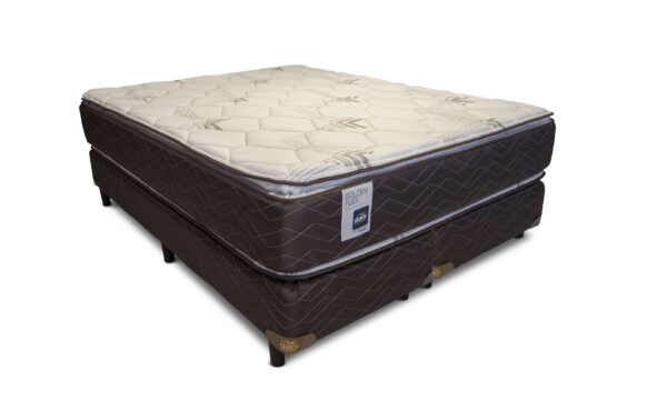 COLCHON+SOMMIER  ESPUMA GOLDEN FLEX DOBLE PILLOW 2 PLAZAS 1/2 140X190